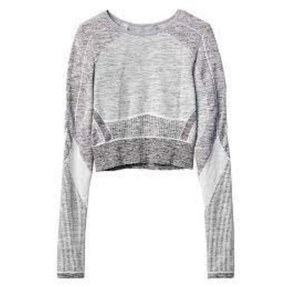 Athleta - Agile Colorblock Crop Top | Size XS | Gray - Picture 1 of 11